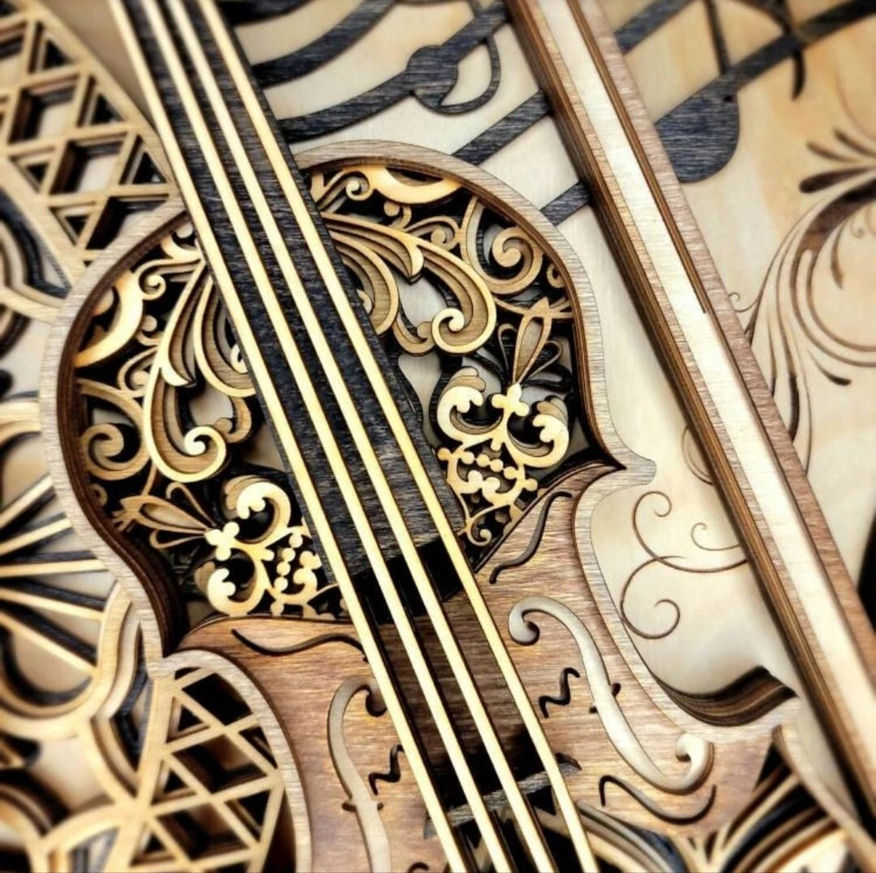 Multi Layerd Violin Mandala wall Mounted Gift Item - Image 2 of 4