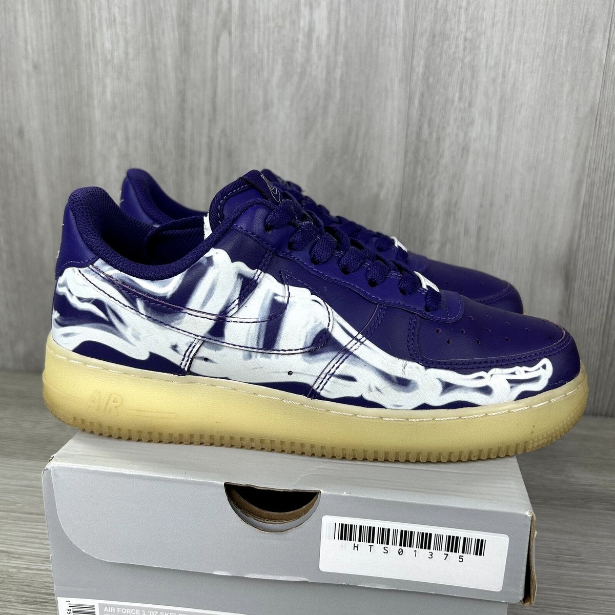 Nike Air Force 1 Low Purple Skeleton Halloween Sz 7 Mens Nike Air Force 1 Low Purple Skeleton Halloween Sz 7 Mens