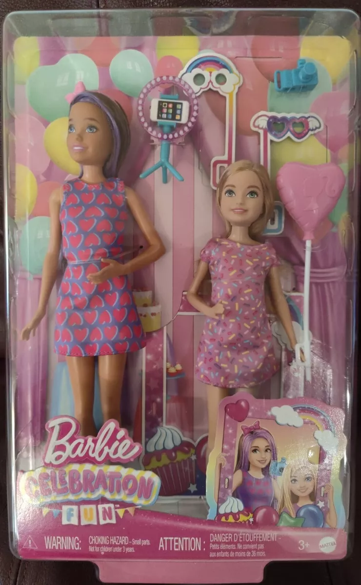 Barbie Celebration Fun Photobooth Playset Skipper Stacie Doll 2 Pack