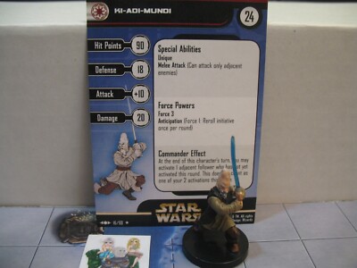 =Star Wars Miniatures CLONE STRIKE Ki-Adi-Mundi 16/60 with card=