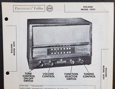ROLAND MODEL 10TF1 AM-FM RADIO PHOTOFACT