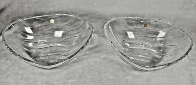 2 Nachtmann Bleikristall 24% Lead Crystal 8'' Serving Bowls from Bavaria Germany