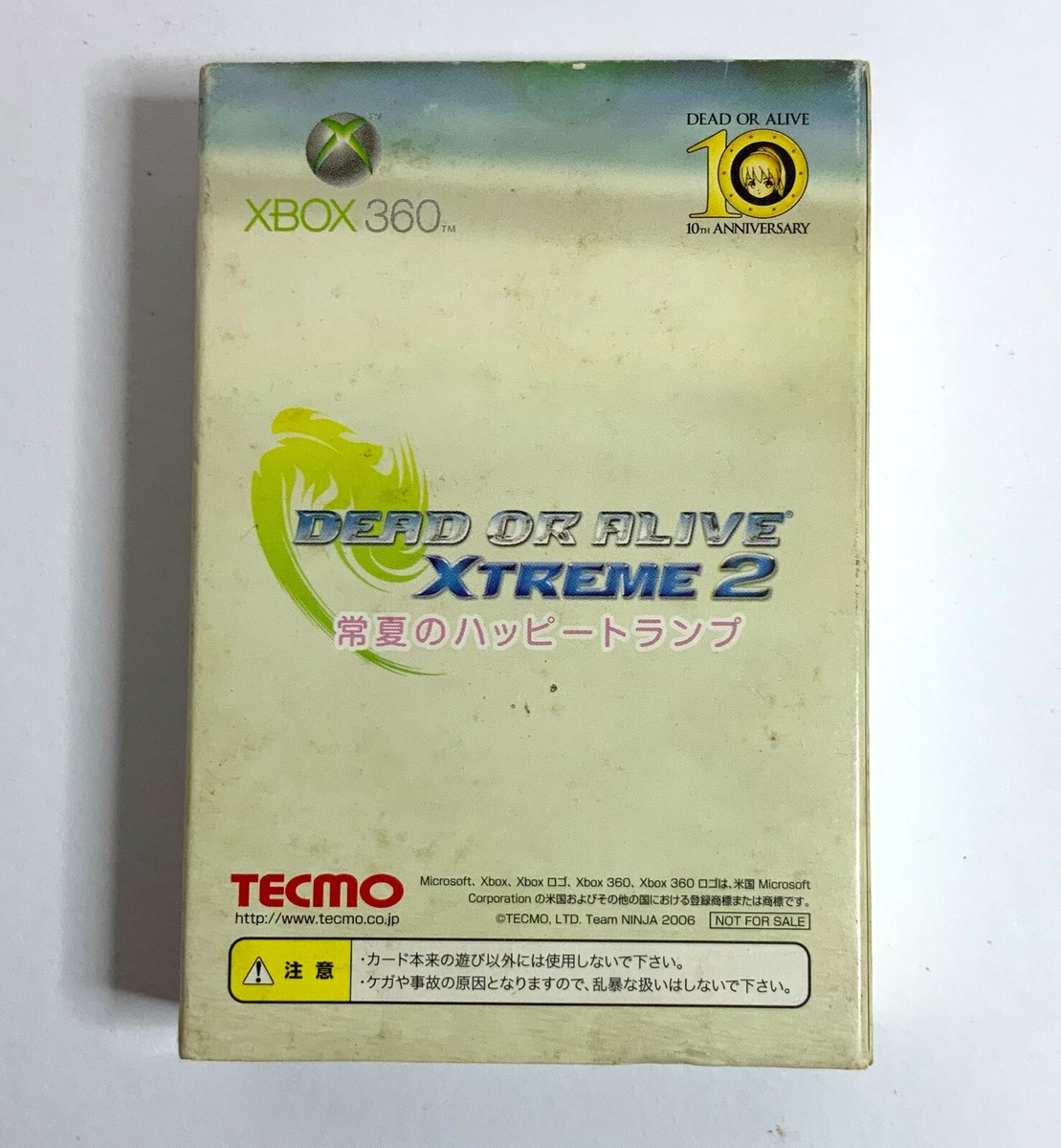 XBOX 360 Dead or Alive Xtreme 2 Playing Cards Trump Koei Tec 10th