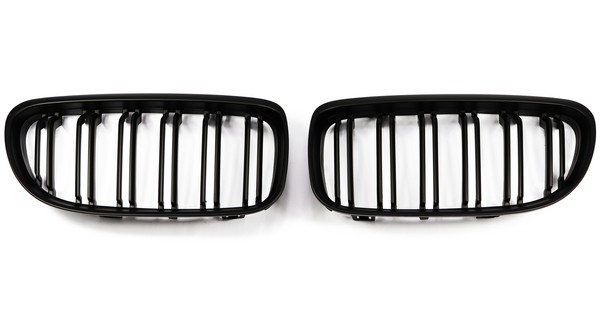 Bmw Nieren SPORT-GRILL DOPPEL-STEG Matt Schwarz FÜR 3ER E90 E91 Facelift 08-11-image