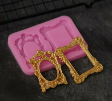 Vintage Frame Silicone Fondant Cake Decor Relief Baking Mold Sugarcraft Mould 3D