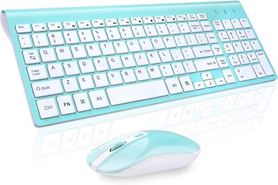Kabellose Tastatur Maus Combo Cimetech Compact volle Größe - blau