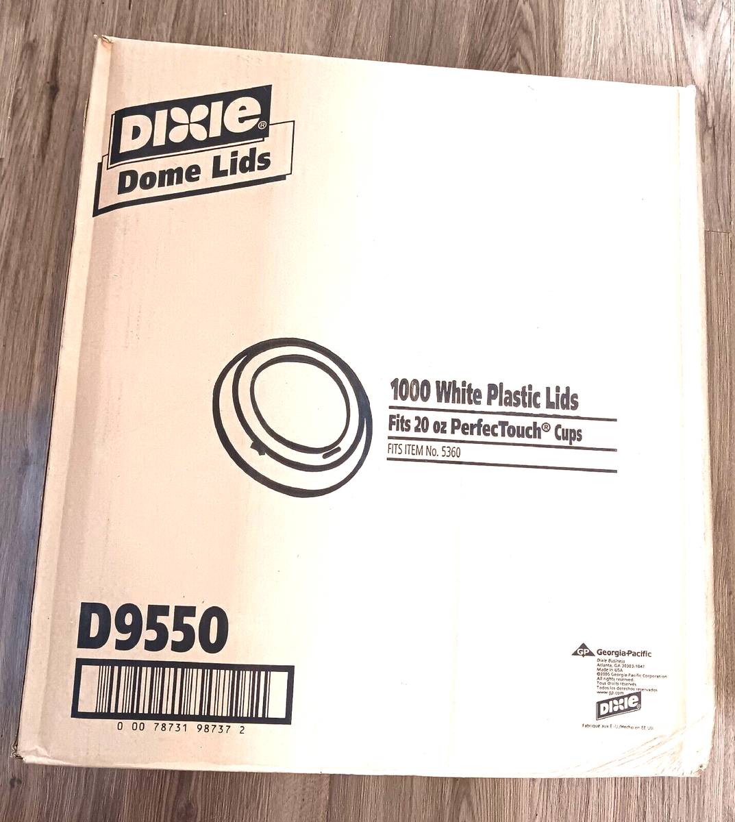 Dixie Case of 1000 D9550 Sip-Through Dome White Hot Cup Lids X-Lg