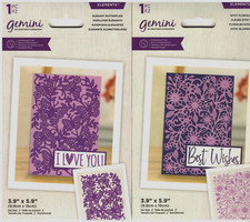  Lot of 2 Gemini Crafters Companion ELEMENTS Papercraft Dies Flowers/Butterflies