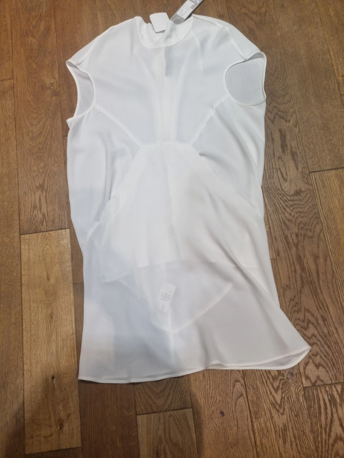 Abito a tunica galleggiante bianco Rick Owens donna uk 6 (facile da indossare uk 8)