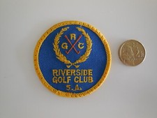 CLOTH BADGE - RIVERSIDE GOLF CLUB, SOUTH AUSTRALIA. GOLF