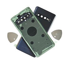 Back Glass Camera Battery Cover Replacement Fit Samsung Galaxy S10 Prism Black