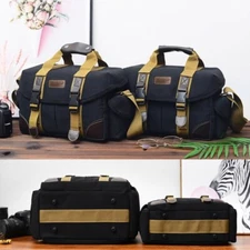Vintage Waterproof Camera Travel Shoulder Bag Insert For DSLR Canon Nikon Sony