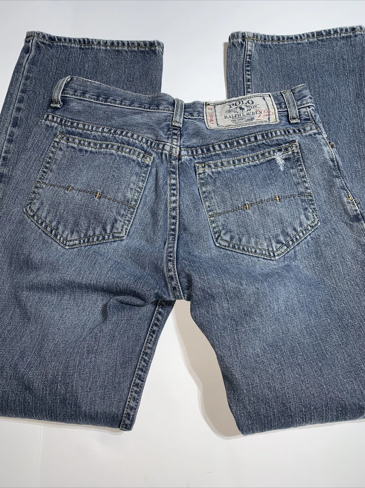 Ralph Lauren Polo Jeans Straight Leg Medium Light Wash Boys Size 14 28length - Image 2 of 4