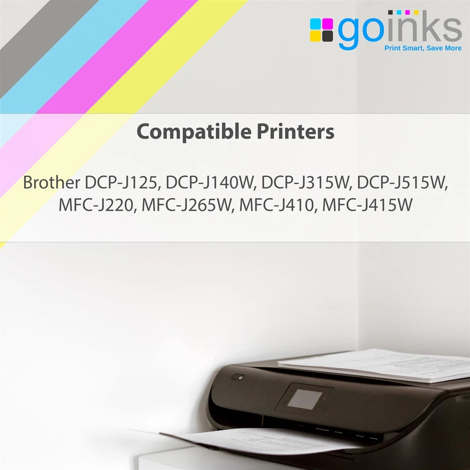 16 Cartuchos de tinta para Brother DCP-J125, DCP-J315W, MFC-J220 - Imagen 2 de 4