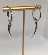 Vampire fang earrings. A new way to show your teeth Halloween. Gothic.
