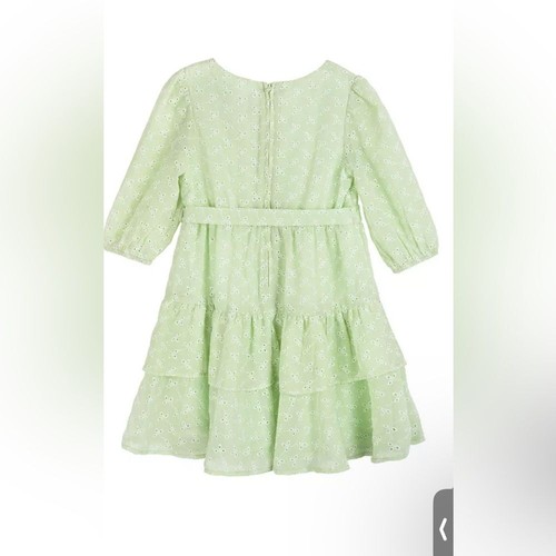New with tags Toddler Girls Tiered Chiffon Eyelet Casual Dress - Picture 2 of 8