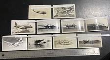 Vintage Lot of 10 Airplane B W Photos Mostly Military On Ground In Air 6