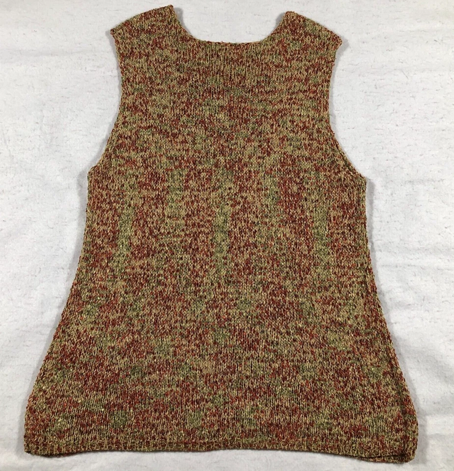 复古 Koret 女式无袖上衣,尺寸 2X,五颜六色的大圆领宽肩带 60 年代 70 年代 — 第 4/4 张图片