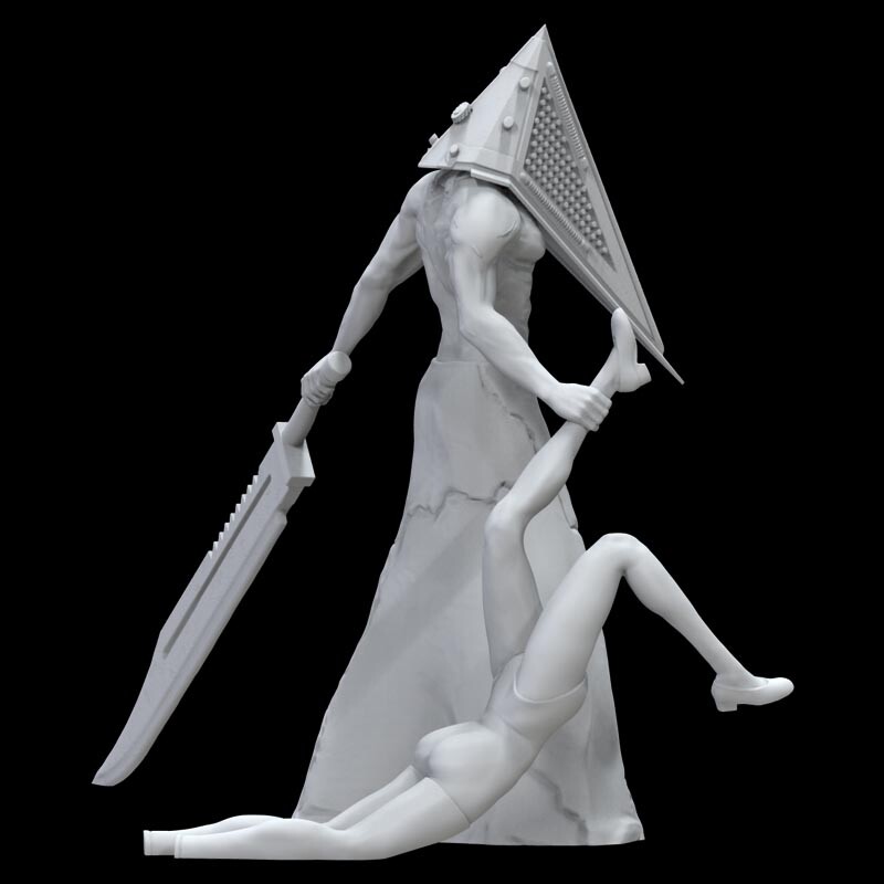Silent Hill Pyramid Head 3D Unpainted Figure Model GK Blank Kit
