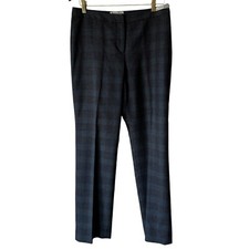 Pendleton Wool Plaid Trouser Pant Lined Blues Grays Mid Rise Straight Leg Unworn