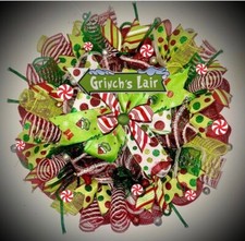 Grinch Christmas Wreath grinchmas XL 22 inch grinch decorations whoville