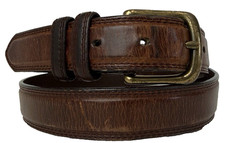 Men  s Distressed Mahogany Oil Tanned Cowhide Leather Belt Size 38 Brass Buckle