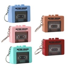 Miniature Retro Recorders Tape Keychains Cute Cassettes Player with Builts In