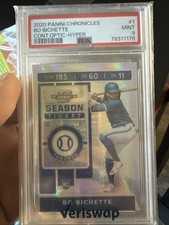 2020 Panini Chronicles - Contenders Optic Bo Bichette #1 Holo Prizm (RC)