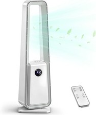35" Bladeless Tower Fan, 60 Oscillation, 12H Timer,Remote, 3 Speeds Floor Fan