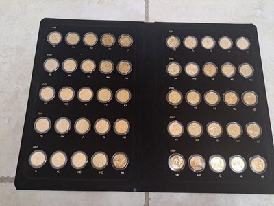 Westminster Mint 24KT Gold Plated 50 State Quarters Complete Album 1999-2008