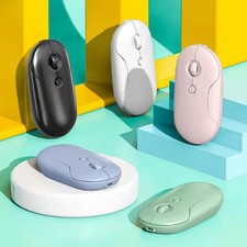 Pebble Bluetooth Wireless Mouse with USB Rechargeable Mouse 1600DPI for Laptop