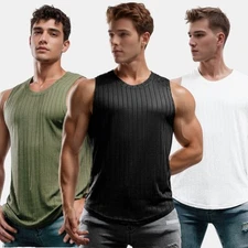 Summer Gym Muscle Men's Sleeveless T-Shirt  Tank Top