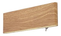 Globo W-8 Siegfried Wandleuchte Metall Holzoptik, Led, 3000 K, Warmweiß, 850 Lm,