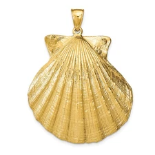 14k Scallop Shell Pendant Bracelet Necklace