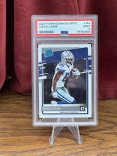 2020 CeeDee Lamb Donruss Optic Rated Rookie Card # 156 PSA 9 MINT DALLAS COWBOYS. rookie card picture