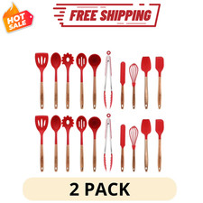 2Pack The Pioneer Woman 10Piece Silicone and Wood Handle Kitchen Cooking Set