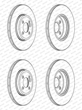 2x FERODO HIGH CARBON 294mm BREMSSCHEIBEN BEL�FTET VORNE passend f�r MINI | DDF1