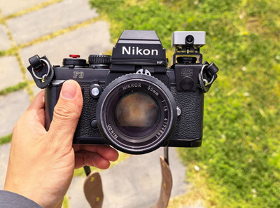 Black/Silver Metal Flash Adapter Cold Shoe Base for Nikon F3 Hot shoe