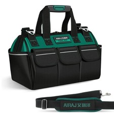 23" Tool Bag Multifunctional Tool Bag Heavy Duty Hard Base Portable Storage Case