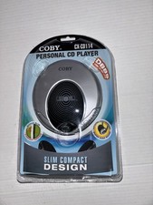 New Coby CX-CD114 Personal CD Player Slim Compact Design with Headphones