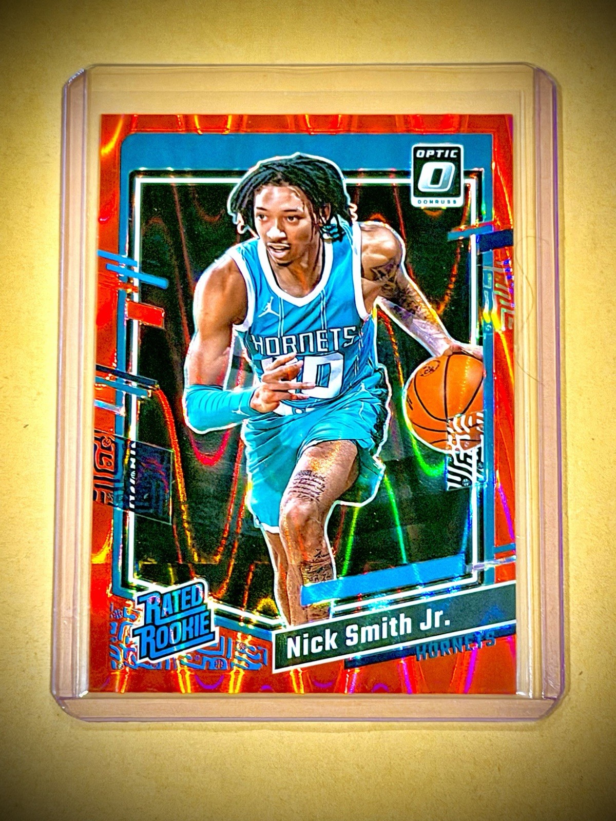 NICK SMITH JR. RC #41/130 2023-24 Optic Hornets Lakers Rookie RED SEISMIC