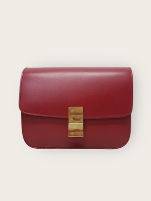 Celine Red Classic Box Bag Medium 149364357