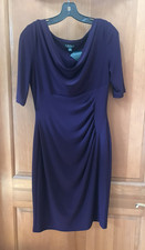 Lauren Ralph Lauren Cowl Neck dress women's Size 8 Plum Career wear Preppy!