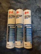 3M Marine Adhesive Sealant 5200 White 10 fl oz Watertight Through-Hull 3 Pack 