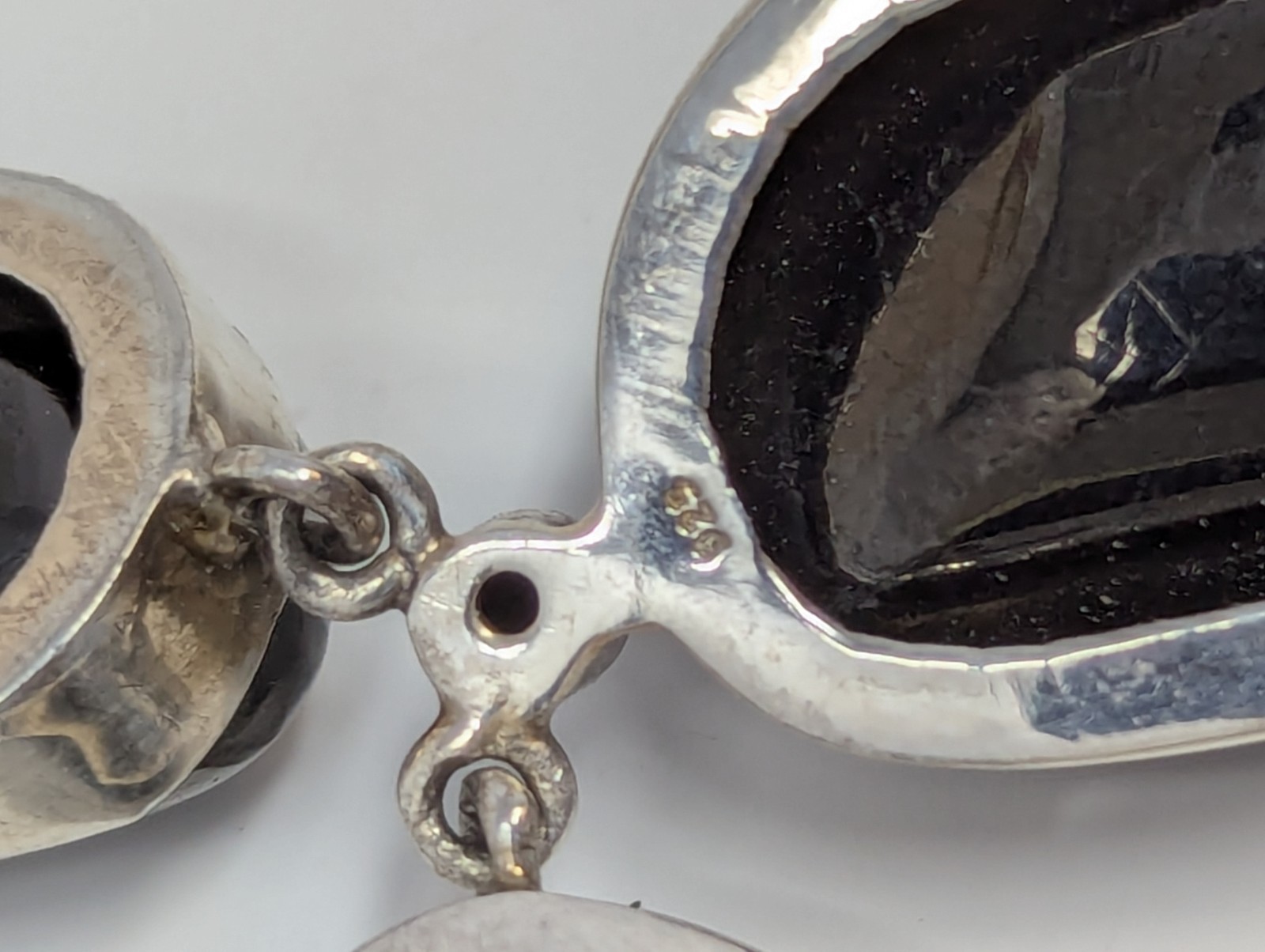 925 Sterling Silver Hematite Statement Necklace 4… - image 9