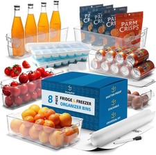 Fridge Organizer - 14 Piece Refrigerator Organizer Bins - Stackable Freezer O
