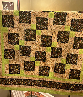 Handmade Alphabet Quilt 46x51 Reversible Letters Numbers