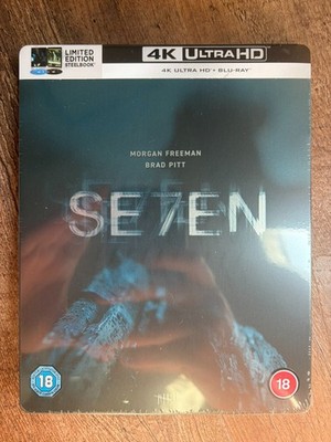 Seven [Se7en] w. Steelbook (4K UHD + Blu-ray, UK Import, Region Free) *NEW*