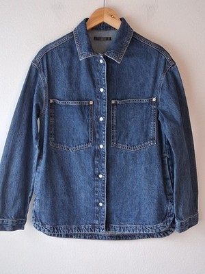 Dunnes Ireland Women's **XS Denim Jacket Pearl Snap Closure 4 Pockets Exc. Cond.