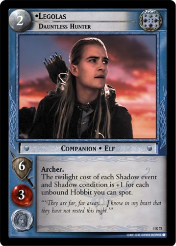 Legolas, Dauntless Hunter Lightly Played LOTR: The Two Towers